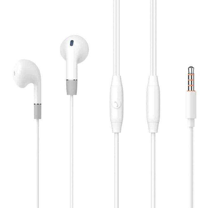 CELEBRAT earphones με μικρόφωνο G8, 3.5mm, 1.2m, λευκά