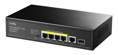 CUDY PoE+ switch GS1005PTS1, 5-port PoE+, 1x SFP, 120W, V1.0