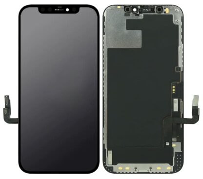 TW INCELL LCD για iPhone 12/12 Pro, camera-sensor ring, earmesh, μαύρη