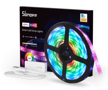 SONOFF smart LED καλωδιοταινία L3 Pro, RGBIC, αδιάβροχη, Wi-Fi & BT, 5m