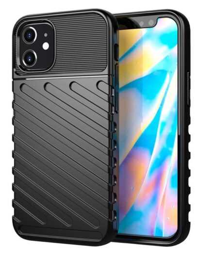 POWERTECH Θήκη Carbon MOB-1558 για iPhone 12 min, μαύρη