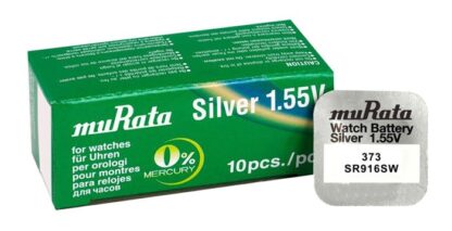 MURATA μπαταρία Silver Oxide για ρολόγια SR916SW, 1.55V, No373, 10τμχ