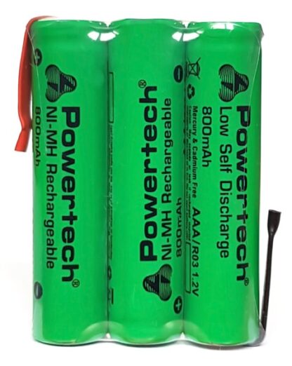 POWERTECH επαναφορτιζόμενη μπαταρία PT-790 800mAh, AAΑ HR03, 3τμχ