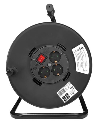 POWERTECH μπαλαντέζα με βάση PT-899, 3x schuko, 16A, 25m, μαύρη