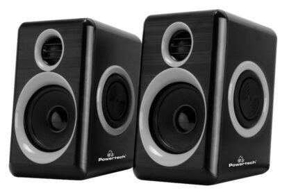 POWERTECH ηχεία Premium sound PT-972, 2x 3W RMS, 3.5mm, μαύρα