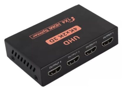 POWERTECH splitter HDMI σε 4x HDMI PTH-048, 4K 3D, μαύρο