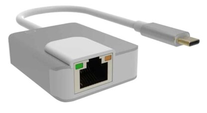 POWERTECH αντάπτορας USB Type-C σε RJ45+PD PTH-056, 10/100/1000M, ασημί