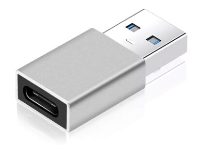 POWERTECH αντάπτορας USB 3.0 αρσενικό σε USB-C θηλυκό PTH-063, ασημί