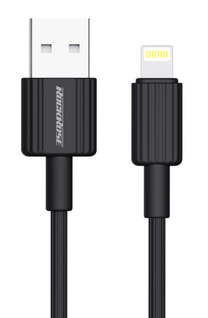 ROCKROSE καλώδιο Lightning σε USB Arrow AL, 2.4A, 1m, μαύρο