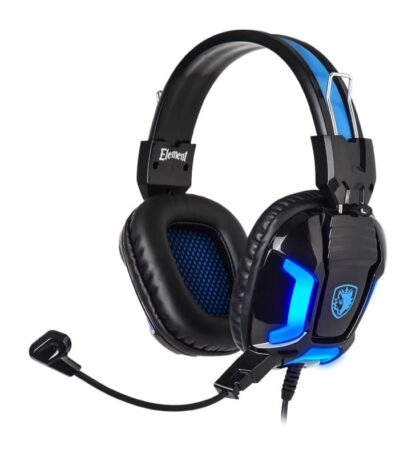 SADES Gaming Headset Element SA-702-BL, blue LED, 3.5mm, 40mm ακουστικά