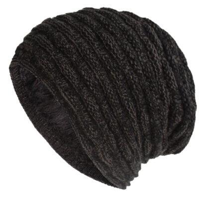 Πλεκτός σκούφος beanie SHO-0001, unisex, μαύρος