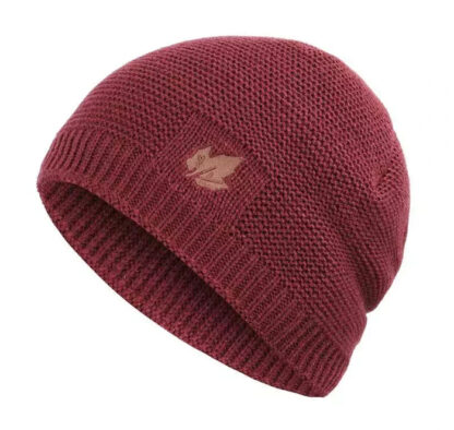 Πλεκτός σκούφος beanie SHO-0006, unisex, μπορντό