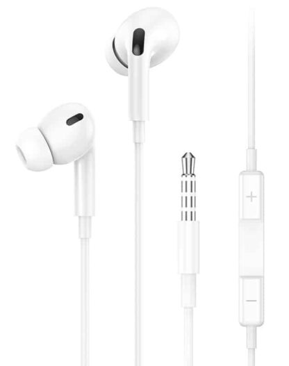 USAMS earphones με μικρόφωνο EP-41, 3.5mm, 10mm, 1.2m, λευκά