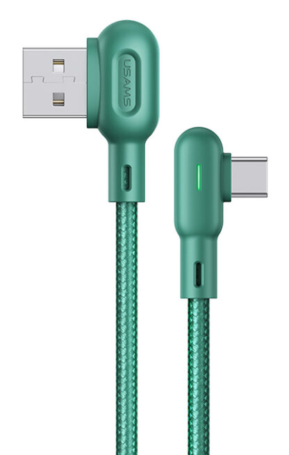 USAMS καλώδιο USB-C σε USB US-SJ457, 2.1A, γωνιακό, 1.2m, πράσινο