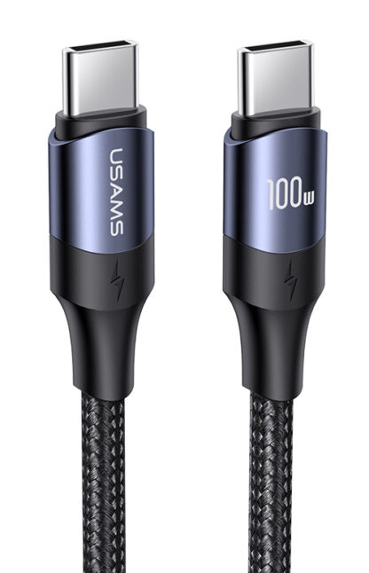 USAMS καλώδιο USB-C US-SJ524, 100W/5A, PD, 1.2m, μαύρο