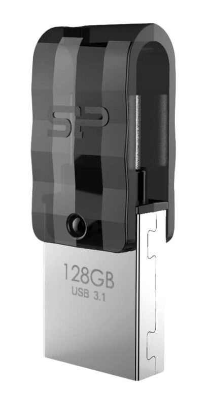 SILICON POWER Dual USB Flash Drive C31, USB 3.1 & Type-C, 128GB, μαύρο