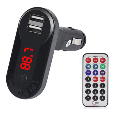 Car FM Transmitter T26 με LCD οθόνη, USB, SD, μαύρο