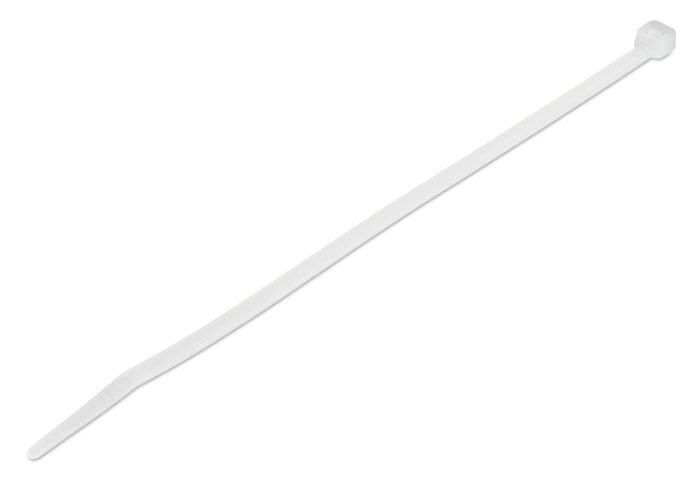POWERTECH δεματικά καλωδίων TIES-061, 400x7.5mm, λευκά, 100τμχ