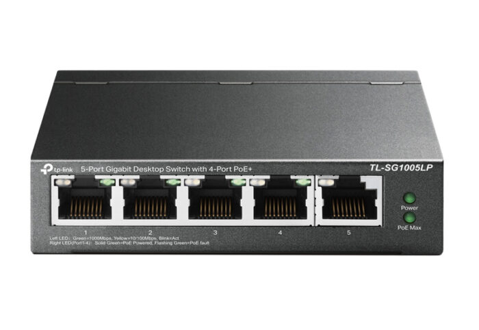 TP-LINK desktop switch TL-SG1005LP, 5-Port Gigabit, 4x PoE+, Ver. 2.0
