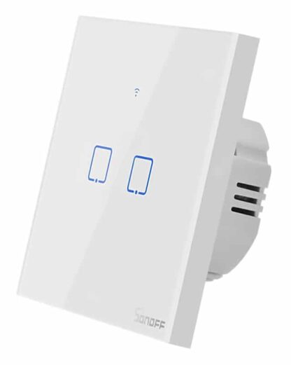 SONOFF smart διακόπτης ΤΧ-T2EU2C, αφής, Wi-Fi, διπλός, λευκός