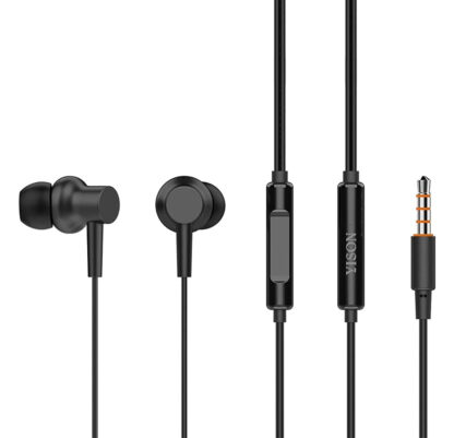 YISON earphones με μικρόφωνο X2, 3.5mm, 1.36m, μαύρα