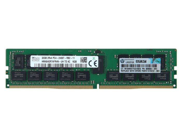 32gb Hp Pc4-19200t-r Ddr4-2400 2rx4 Rdimm