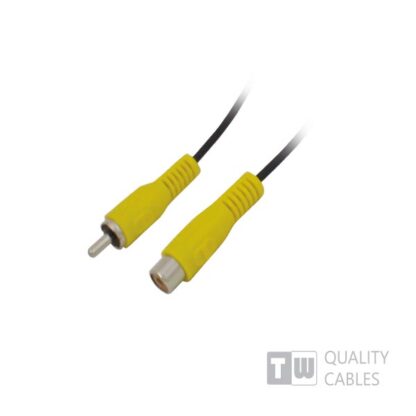 1.5M M/F 1RCA Plug To 1RCA Jack Nickel