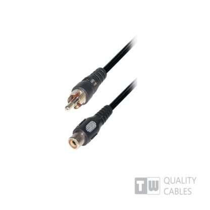 3M M/F 1RCA Plug To 1RCA Jack Nickel