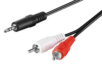 GOOBAY καλώδιο 3.5mm σε 2x RCA 51648, CU, 1m, μαύρο