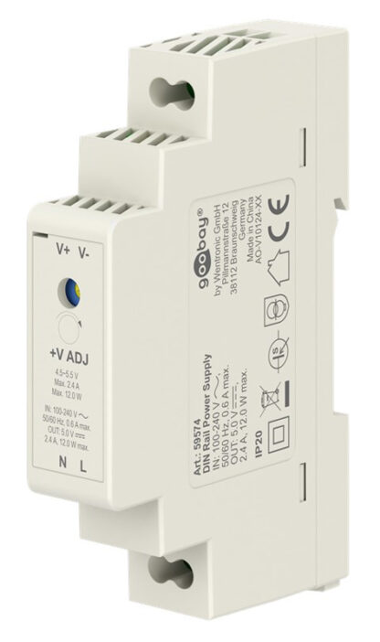 GOOBAY τροφοδοτικό 59574 για DIN rail, 5V/2.4A, 12W, IP20