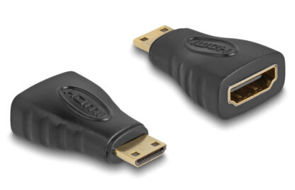 DELOCK αντάπτορας HDMI σε HDMI mini 65244, gold plated, μαύρος