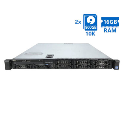 Refurbished Server Dell Poweredge R420 R1U E5-2430(6-cores)/16GB DDR3/2x900GB 10K/8xSFF/1xPSU/No ODD