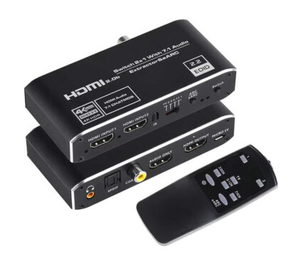 HDMI switch CAB-H150, 4-in σε 1-out, 7.1 Audio, 4K/60Hz HDR, eARC, μαύρο