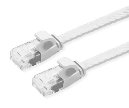 POWERTECH καλώδιο δικτύου CAB-N336, flat, Cat 6a U/UTP, 50cm, λευκό