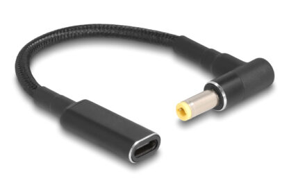 POWERTECH καλώδιο τροφοδοσίας CAB-UC068, USB-C σε 5.5x2.5mm, 15cm, μαύρο