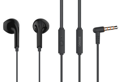 CELEBRAT earphones με μικρόφωνο G20, 3.5mm, 1.2m, μαύρα