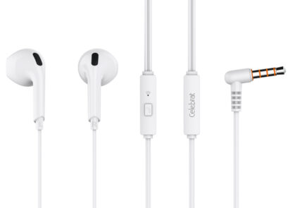 CELEBRAT earphones με μικρόφωνο G20, 3.5mm, 1.2m, λευκά