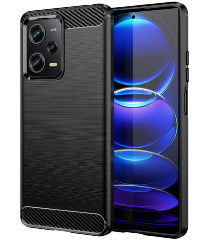 POWERTECH θήκη Carbon MOB-1847 για Xiaomi Note 12 Pro/Poco X5 Pro, μαύρη