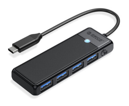 ORICO USB-C hub PAPW4A-C3 με 4x USB θύρες, 5Gbps, μαύρο