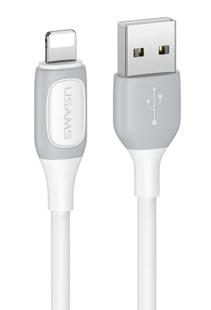 USAMS καλώδιο Lightning σε USB US-SJ595, 2.4A, 1m, λευκό