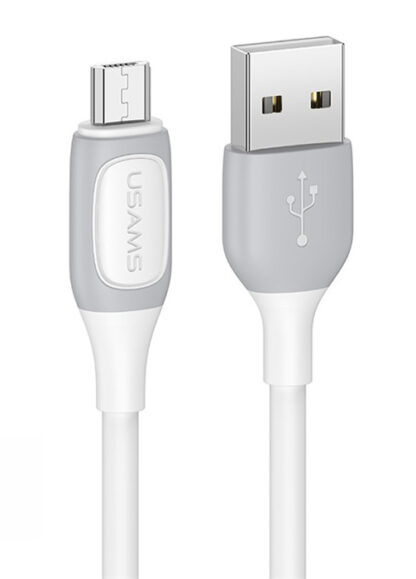 USAMS καλώδιο Micro USB σε USB US-SJ597, 2A, 1m, λευκό