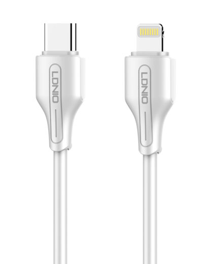 LDNIO καλώδιο Lightning σε USB-C LC121I, 30W PD, 1m, λευκό