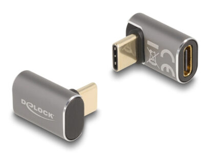 DELOCK αντάπτορας USB-C 60054, αρσενικό σε θηλυκό, 100W, 40Gbps, γκρι