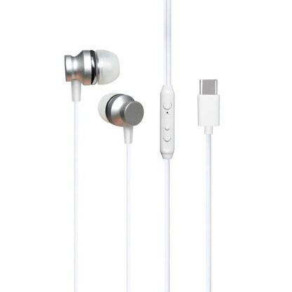 Ακουστικό Type-C με μικρόφωνο EPC04WE λευκό Well EARPHONE-EPC04WE-WL