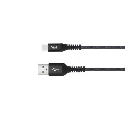 Καλώδιο USB 2.0 σε Type-C Φόρτισης - Data 1m 5A Μαύρο Well CABLE-USB/USBC-1BK501-WL