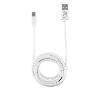 Καλώδιο Type C Long σε USB 2.4A Φόρτισης - Data 2m Λευκό LUC02 Lime