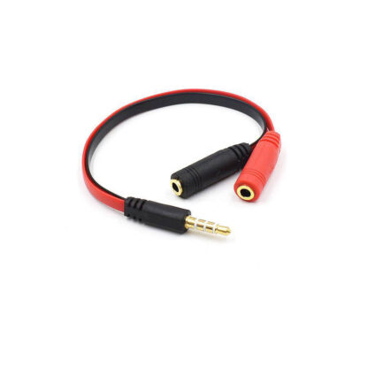 Headset Adapter 3.5mm 4-pin Stereo Splitter Audio (M) to Mic & Headset Jack (F)