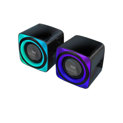 Φορητά Ηχεία 2.0 Bluetooth RGB Well BRW01 (SPKR-MM2.0-BRW01-WL)