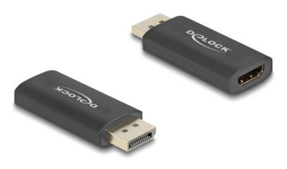 DELOCK αντάπτορας DisplayPort 1.4 σε HDMI 61055, 8K, HDR, Active, μαύρος