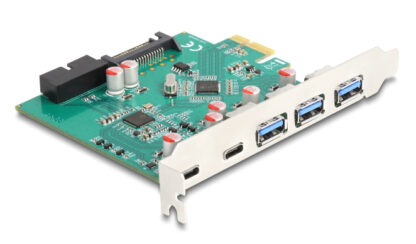 DELOCK κάρτα επέκτασης PCI x1 σε 3x USB/2x USB-C/19-pin 90109, 5Gbps